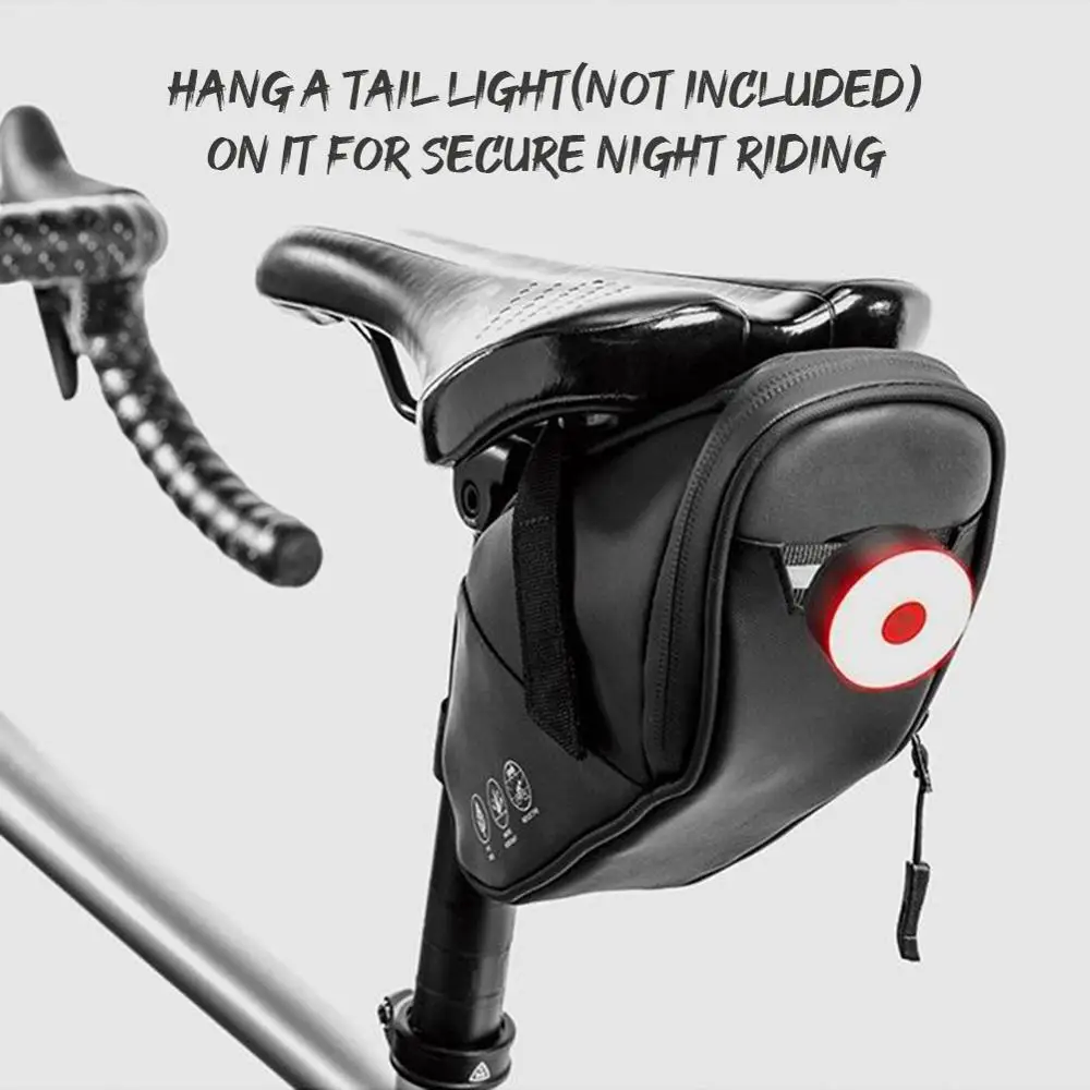 

Bicycle Saddle Bag Quick-Release Under Seat Bike Zip Pouch with Reflective Strips Fiets Zadeltas Fiets Accessoires32794776407