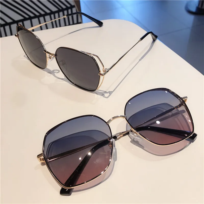 

Sunglasses Women's Double Layer Metal Fashion Korean-style Online Celebrity Star Style Sun Glasses Retro Cool Street Snap Polari