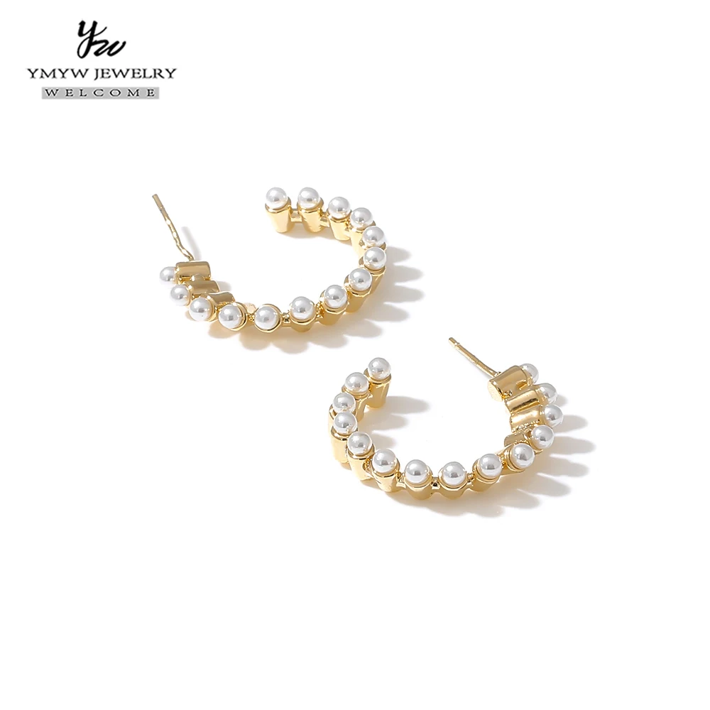 YMYW Pearls Vintage Brand Stud Earrings Creative Elegant Romantic Fashion Charm Earrings Bijoux for Women Party Gift High-Q