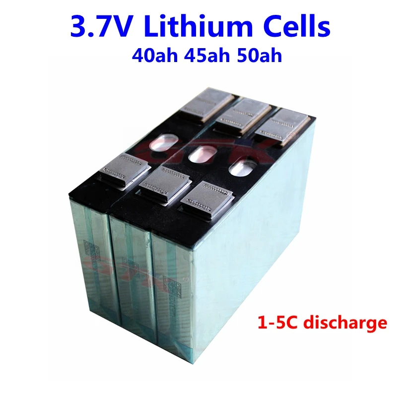 GTK 4pcs 3.7V 40Ah 45Ah 50Ah lithium polymer battery 3.7V Lipo cells for 12v 24V 48V Ebike motorcycle scooter battery pack diy