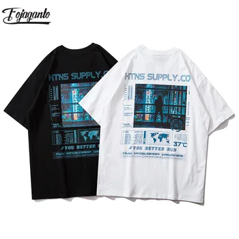 

FOJAGANTO Men's Simple T Shirts Brand Men Short Sleeve Printing Tees High Quality Summer Male Trend Clothing Slim Fit T Shirts