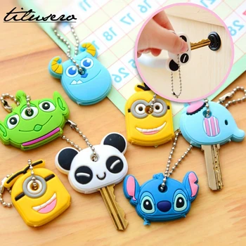 

1PCS Cartoon Silicone Protective Key Case Cover For key Control Dust Cover Holder Organizer Home Accessories F030