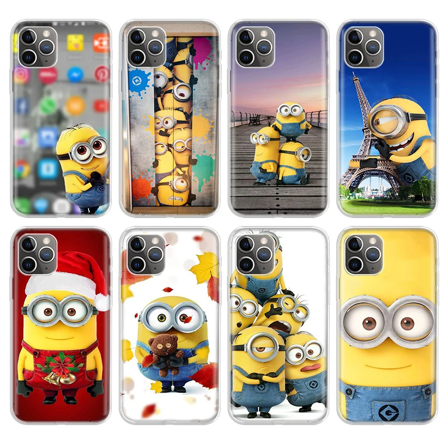 

Erilles Minions Phone Case For Apple iPhone 11Pro XR 7 8 6 6S Plus X XS MAX 5 5S SE Cover Soft TPU Silicone Phone Shell