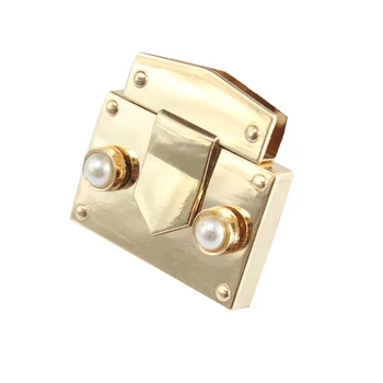 

Metal Durable Clasp Turn Lock Pearl Hardware Buckle Twist Lock Bag Accessory Bag Clasp DIY Purse Handbag Crossbody Bag Parts