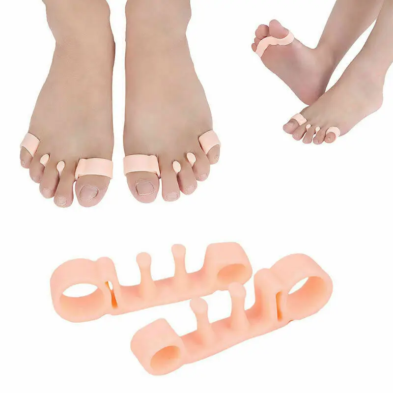 1 Pair Toe Separators Orthopedic Bunion Corrector Finger Toe Separators Hallux Valgus Elastic Straighteners Pads Foot Care Tool 1 Pair Toe Separators Orthopedic Bunion Corrector Finger Toe Separators Hallux Valgus Elastic Straighteners Pads Foot Care Tool