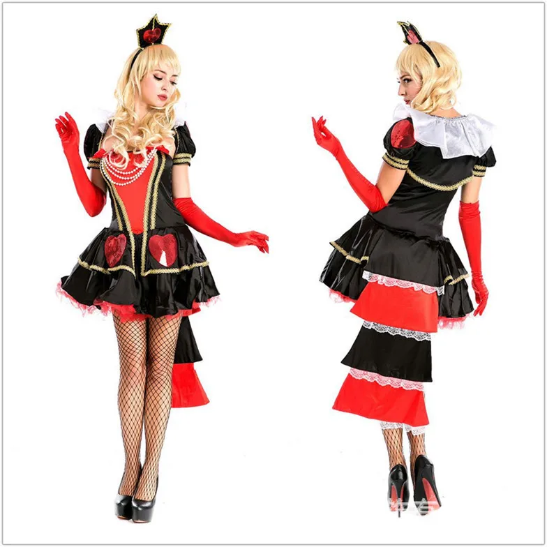 

Halloween Clothing Playing Cards Princess QUEEN'S Outfit Cosplay QUEEN'S Outfit Halloween Uniform Temptation