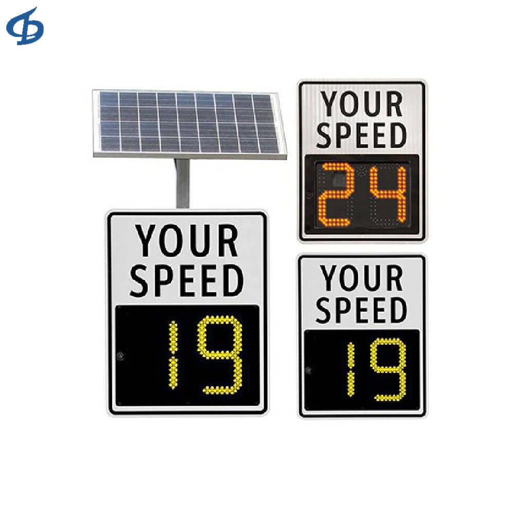 Doppler Car Swing Meter Powered Traffic Feedback Signs Display Led Solar Radar Limit Your Speed Sign