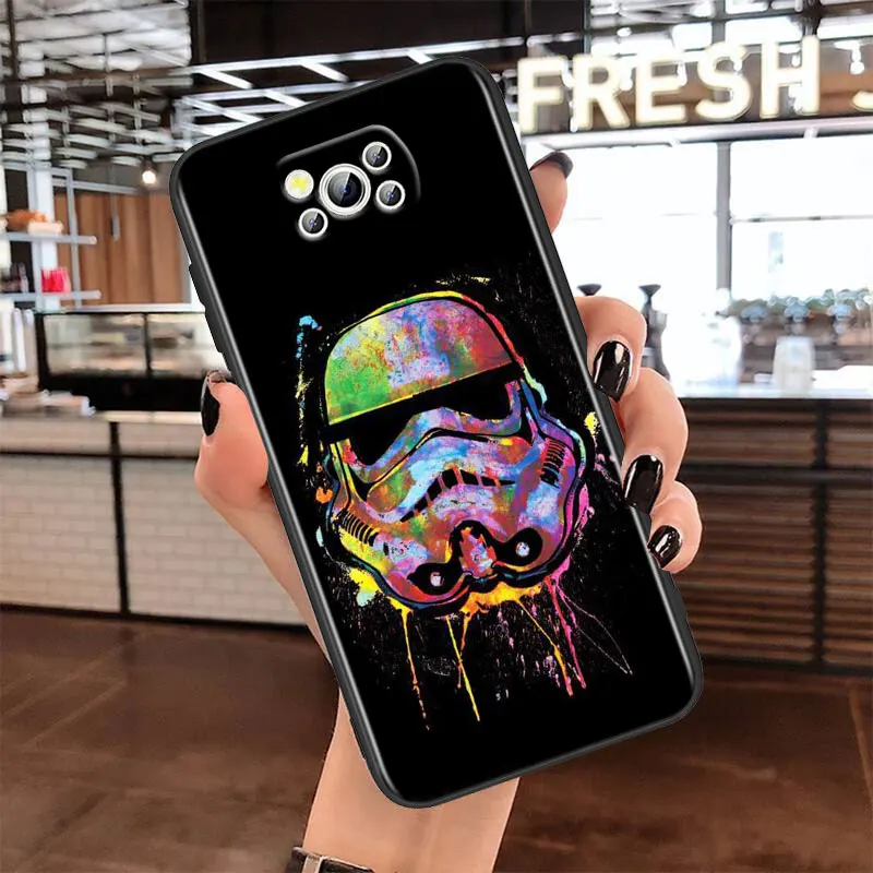 Star Wars Color Robot For Xiaomi Civi Poco X3 NFC X2 M3 M2 F2 F3 Pro C3 F1 A2 Lite Mix3 Play Soft Black Phone Case