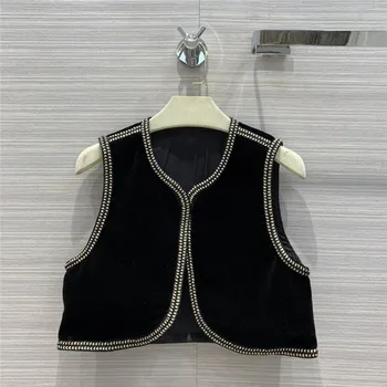 

2020 Fashion Autumn Short Velvet Vest for Women