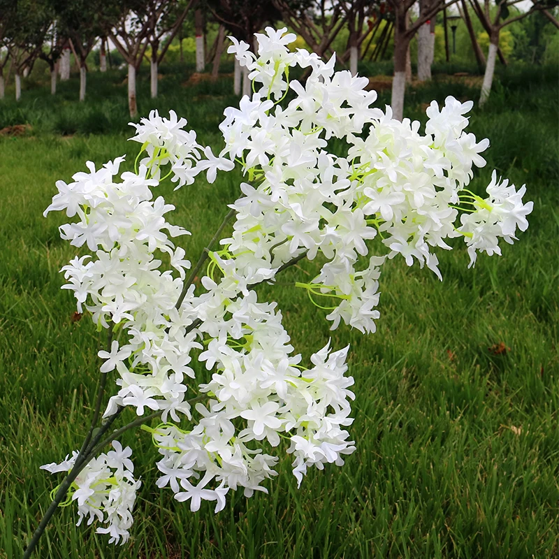 Artificial Lilac Flower Arrangement Fake Plant Wedding Road Lead Flower DIY Home Hotel Christmas Party Decorations artificial cherry blossom silk flower