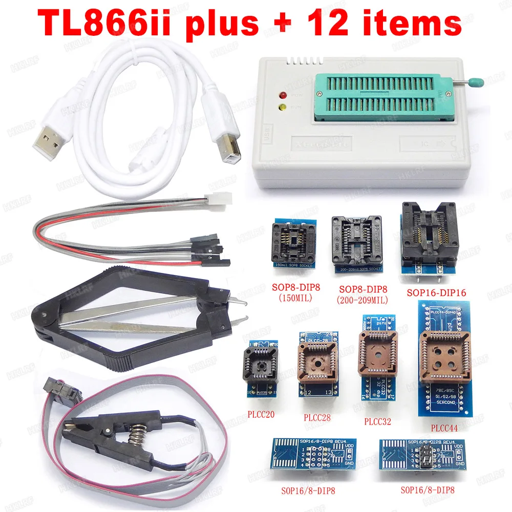 Программатор XGECU TL866ii Plus лучшего качества + 12 элементов поддержки MCU AVR EEPROM EPROM 27 28 29
