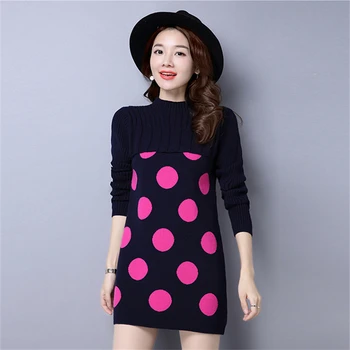 

Autumn Winter New Korean Half Turtleneck Sweater Women Long Sleeve Set Head All-match Knitted Sweater Women Loose Plus Size 4XL