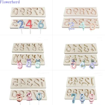 

Number Candle Silicone Mold Letter Fondant Lollipop Cheese Stick Cake Decoration DIY Silicone Mold Resin Mold Silicone Bakeware