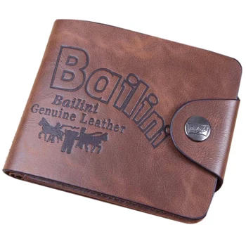 

LJL-GUBINTU New Men's Boys' Classic Leather Pockets Credit/ID Cards Holder Purse Wallet