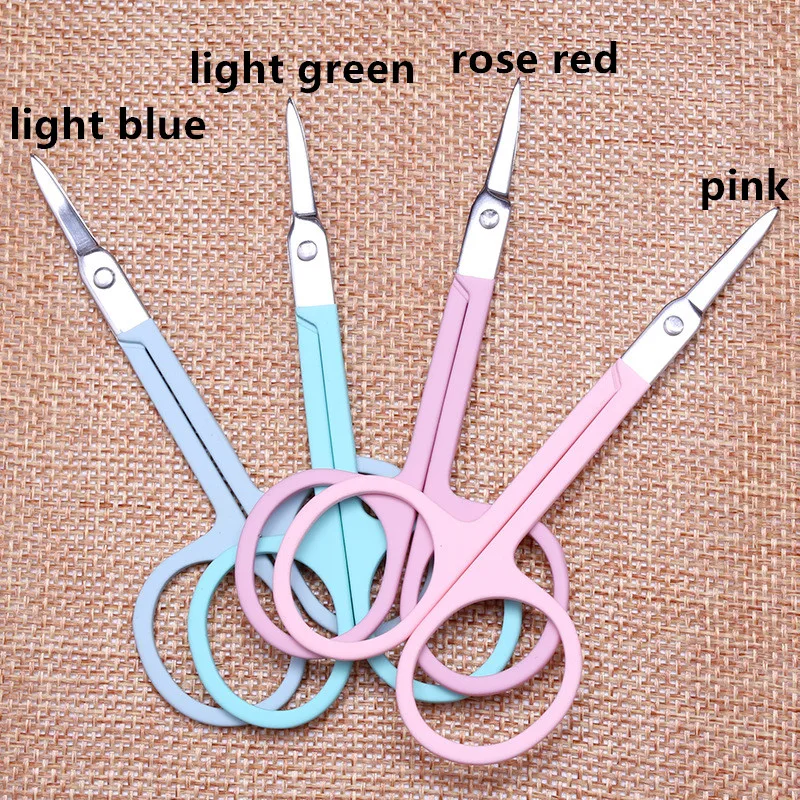 Scissor Manicure Nails Eyelash Makeup-Tool Eyebrow Curved Professional for Nose