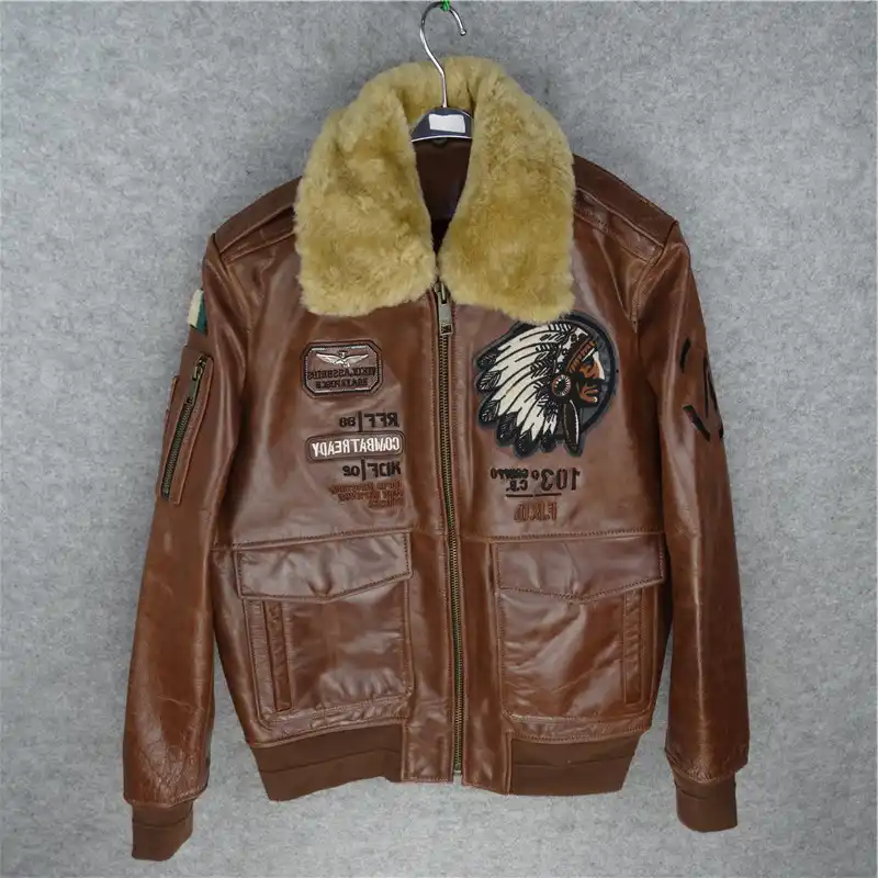 jaqueta de couro masculina militar