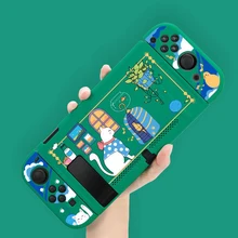 Étui rigide mat mignon chat housse de protection coque pour Console de commutateur nintention NS Joy-con cristal avant arrière protecteur boîtier peau