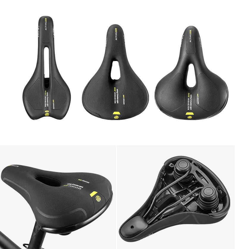 

Bicycle Saddle Breathable PU Leather Hollow Breathable Absorption Rainproof Soft MTB Bike Saddle Polyurethane Shockproof