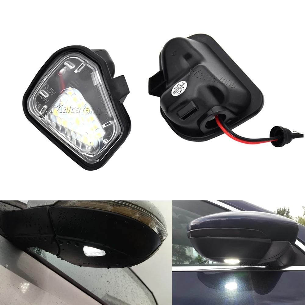For Volkswagen VW Passat EOS CC Scirocco Jetta 2X White LED Puddle Light Bulb Under Side Mirror No Error Led Lamp | Автомобили и