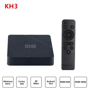 

New Mecool KH3 Android 10 Smart Tv Box Allwinner H313 Quad-core Cortex-A53 2GB 16GB Support OTA Update 2.4G WiFi 4K Media Player