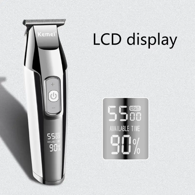 Kemei Electric Hair Clipper LCD Display 0mm Men DIY Beard Baldheaded Trimmer KM-5027 | Бытовая техника