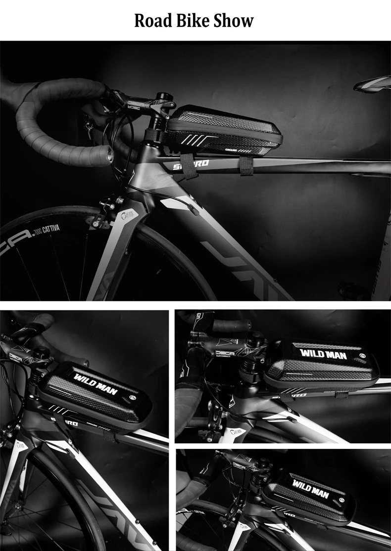 WILD MAN Bicycle Bag Triangle Frame Pannier MTB Road Cycling Top Tube Bag EVA Shell Waterproof for Repair Tools bolsa bicicleta (16)