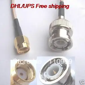 

DHL/EMS Hot 100 pcs BNC Male to RP SMA Male Jack Straight RG316 Pigtail-A2