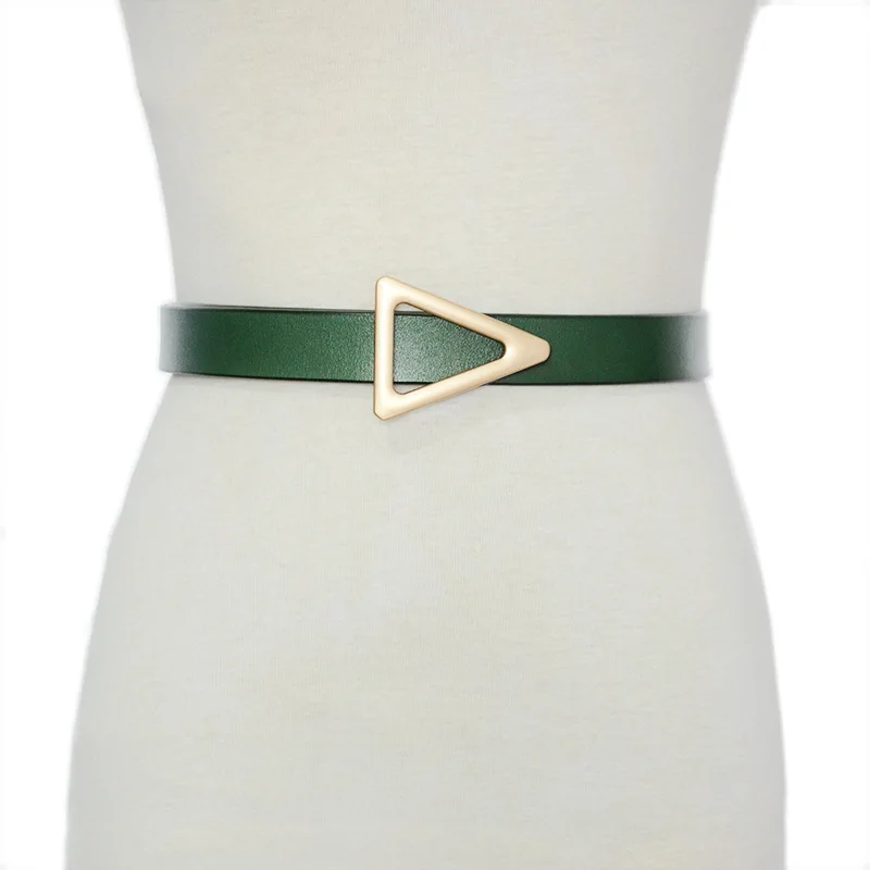 

Из натуральной кожи; Женская обувь; С поясом модные треугольные пуговицы ремни 3,0 см Широкий Топ Слои Wistband для женщин Свадебная вечеринка платье Bg-1637