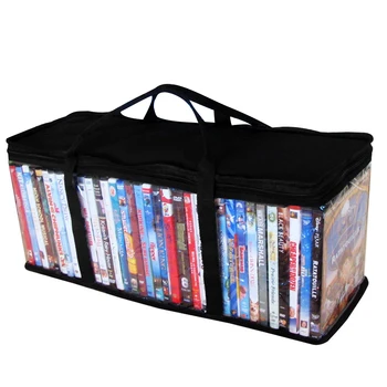 

With Handle Video Carrying Dustproof Clear DVD Large Storage Bag Zipper Protective Portable Oxford Cloth Organizer CD Holder