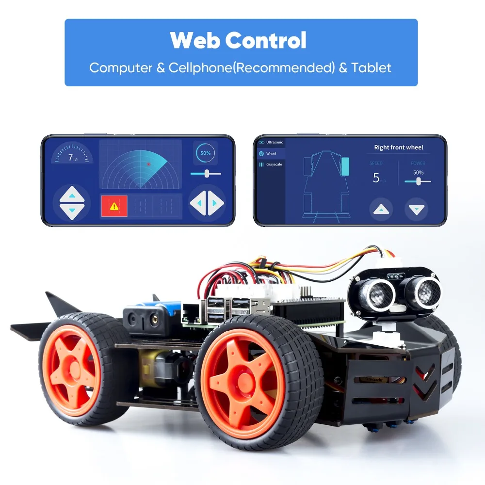 SunFounder Raspberry Pi Car Robot Kit for the Raspberry Pi 4B and 3 model B+ 3B Electronic DIY Robot