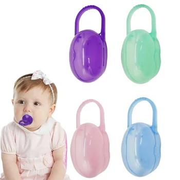 

1PCS Colour Pacifier Baby Solid Box Soother Container Holder Box Travel Storage Case Safe Holder Pacifier Plastic Box
