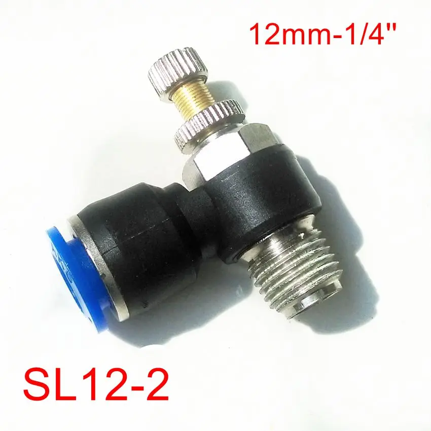 5pcs/lot Pneumatic Air Fitting Throttle valve Speed Control SL12-2 Tube 12mm 1/4'' | Обустройство дома
