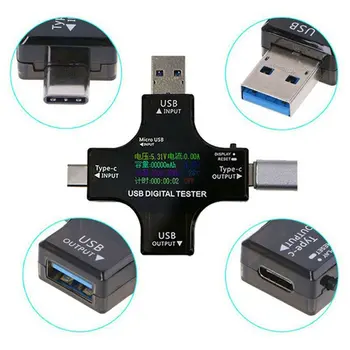 

USB 3.0 Type-C USB tester DC Digital voltmeter amperimetor voltage current meter ammeter detector power bank charger indicator