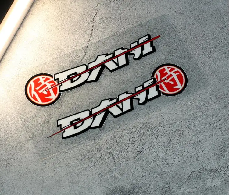 

1 Pair Dani Pedrosa Samurai Stickers Reflective Motorcycle Decals Motocross Racing Car Styling Super Bike For Honda