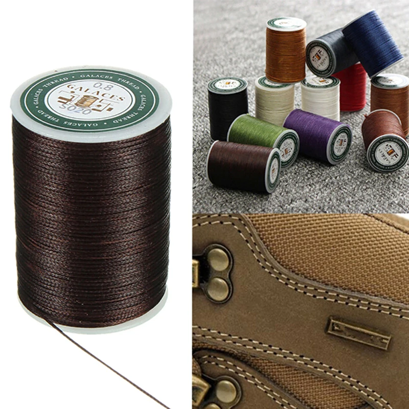 0.8mm 90m Waxed Thread Repair Cord String Sewing Leather Hand Wa