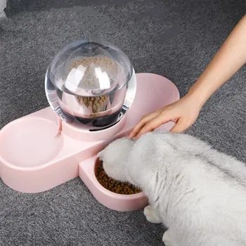 

Pet Supplies Cats Multi-purpose Feeding Bowl Automatic Drinking Fountain Dog Rice Bowl, Pet Food Storage Device Anti-overturning