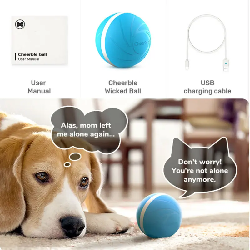 

New Hot Creative Toys Interactive Automatic Rolling Ball for Dogs As Seen on TV Smart LED Flash Cat Toys Electronic Dog Toys
