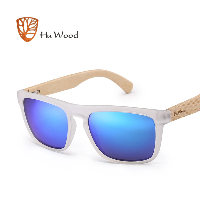 HU деревянные натуральные бамбуковые солнцезащитные очки для мужчин Зебра деревянные солнцезащитные очки поляризованные солнцезащитные очки прямоугольные линзы для вождения UV400 GR8002 - Цвет линз: C1