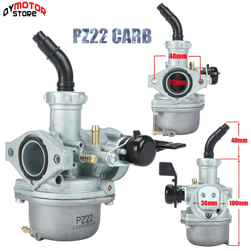 Карбюратор для мотоцикла PZ22 22 мм Keihin 125cc KAYO Apollo Bosuer xmotos Kandi грязевых/питбайков