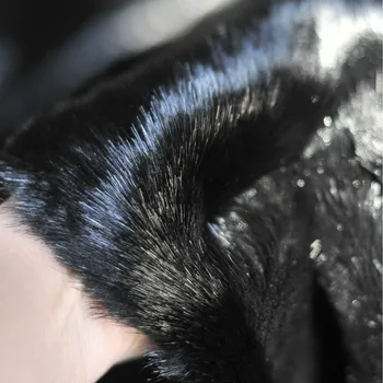 

Faux Fur Black Mink For Coat, High End Luxury