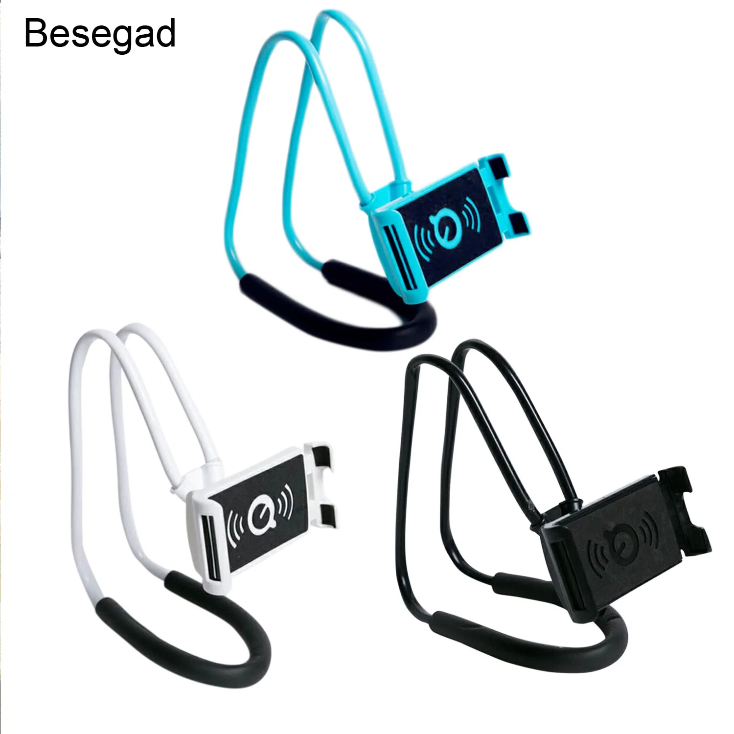 Besegad Universal Lazy Hang Neck Cell Phone Tablet Holder Stand Desk Flexible Bracket Mount with Adjustable Rotating Gooseneck | Мобильные