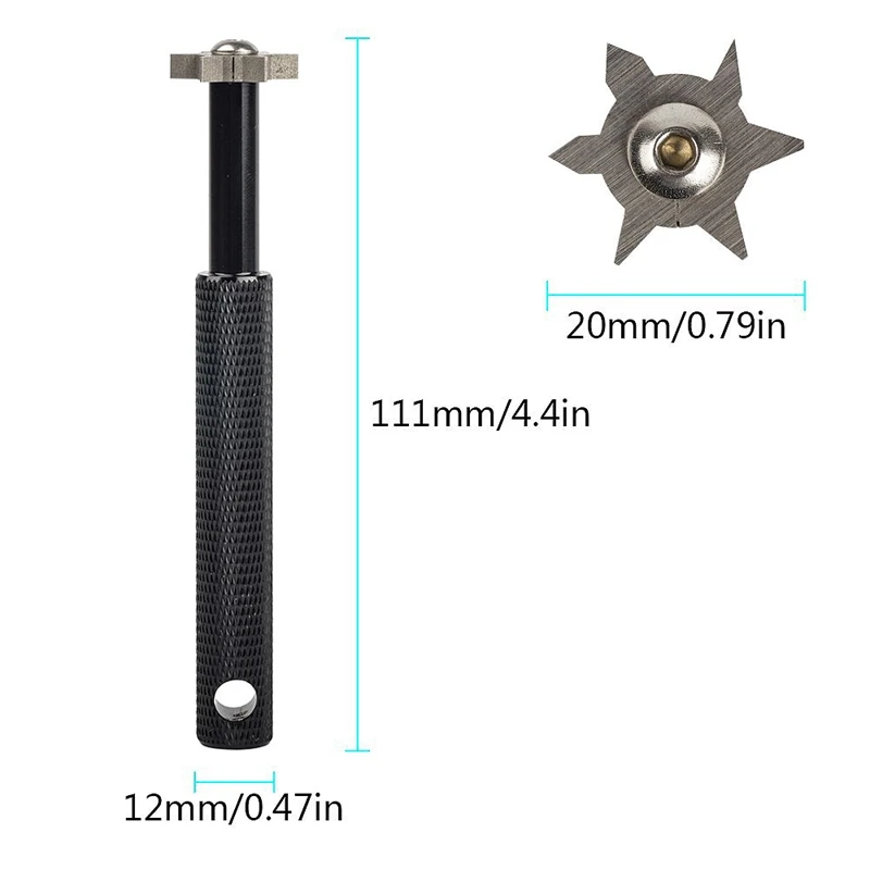 Гольф шестигранное приспособление для очистки Гольф ПАЗ точилка с 6 резаками для оптимального обратного вращения черный