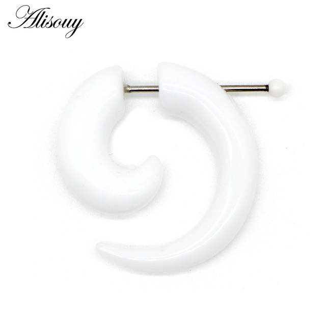 Hot Acrylic Cheater Fake Spiral Ear Taper Stretcher Expanders Gauge Tunnel And Plugs Earlobe Earring Piercing Body Jewelry