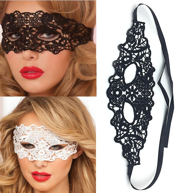 

Hollow sexy temptation lace face mask girl women nightclub bar masquerade stage party performance eye mask prop head accessories
