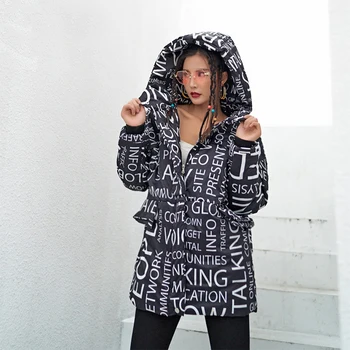 

New woman large size cotton-padded jacket locomotive style retro fashion