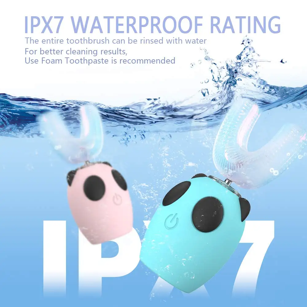 

Ultrasonic Kids Electric Toothbrush,U Type Whitening Toothbrush,IPX7 Waterproof,3-7 Years