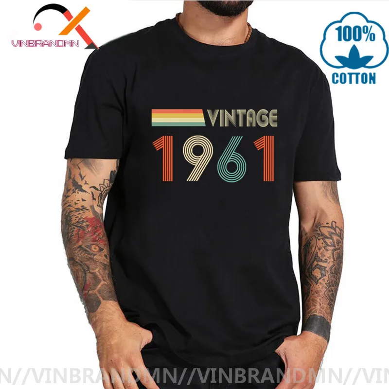 Пользовательские День благодарения Лучший подарок футболки 1961 в винтажном стиле