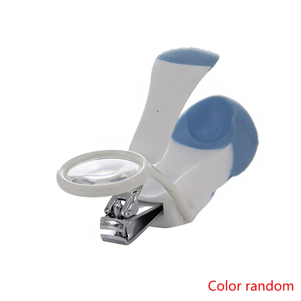 1 Random Color 1 шт., детские ножницы для ногтей, Уход за ногтями, практичный триммер для стрижки, синий, розовый, Удобный Повседневный детский инструмент для маникюра - Цвет: 1 Random Color