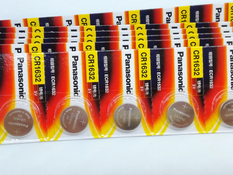 

40pcs/lot Panasonic CR1632 3V Button Coin Battery Cell Car Remote Control Electric Alarm CR 1632 3V Lithium Batteries