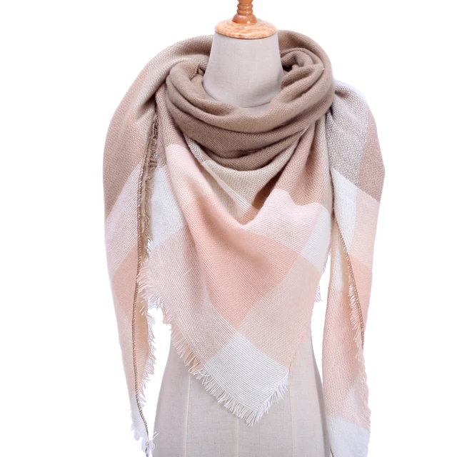 Designer 2021 knitted spring winter women scarf plaid warm cashmere scarves shawls luxury brand neck bandana pashmina lady wrap b9